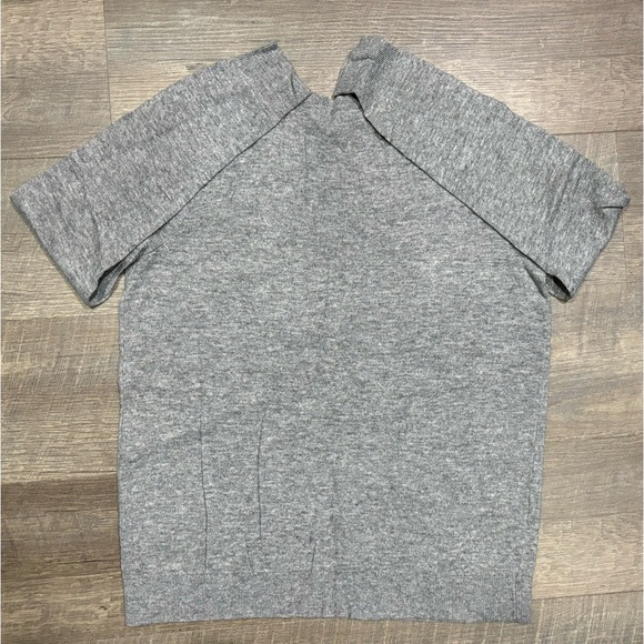 LOFT HEATHER GREY EMBELLISHED SWEATER (M) - Picture 5 of 13